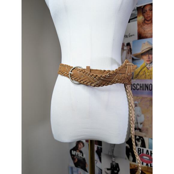 Brown Studded Braided Belt - Picture 4 of 4